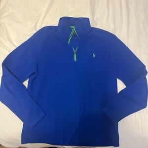 Ralph Lauren Navy Pullover with Lime Highlights
